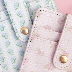 Blush & Stem Floral Pink Key-chain Wallet