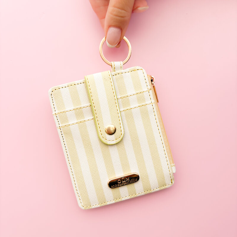 Cabana Stripe Green Key-chain Wallet