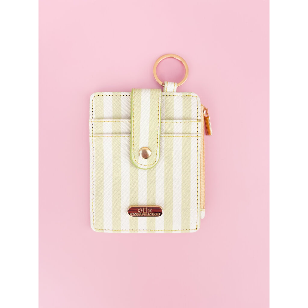 Cabana Stripe Green Key-chain Wallet