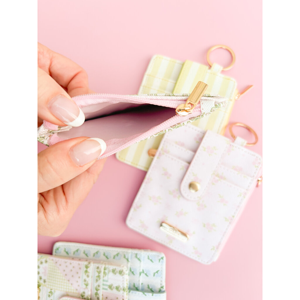 Cabana Stripe Green Key-chain Wallet