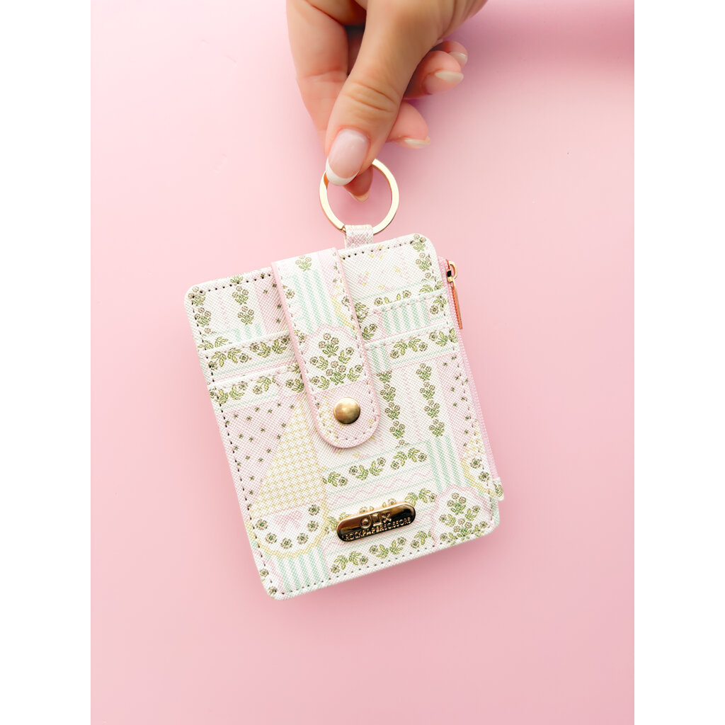 Patchwork Floral Key-chain Wallet