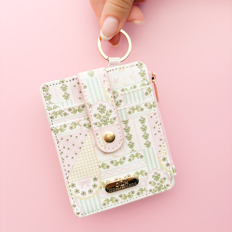 Patchwork Floral Key-chain Wallet