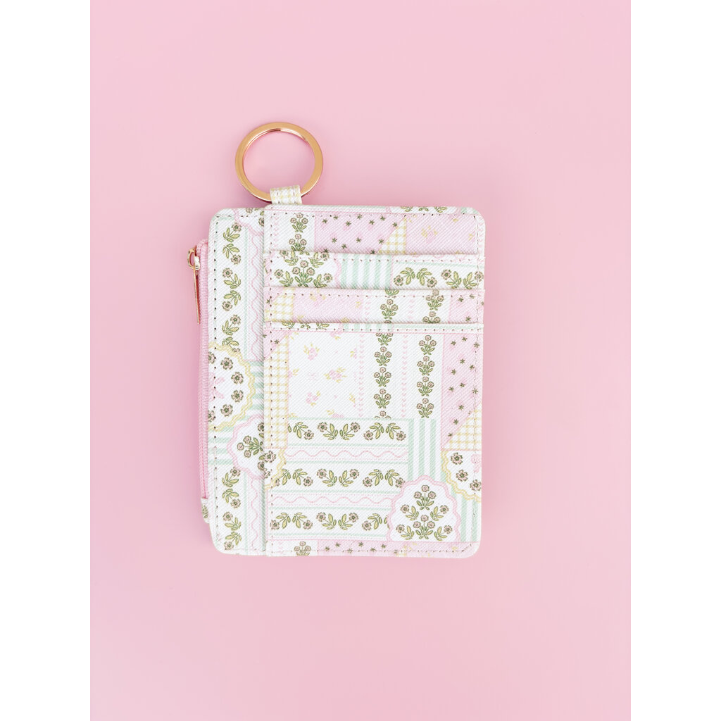 Patchwork Floral Key-chain Wallet