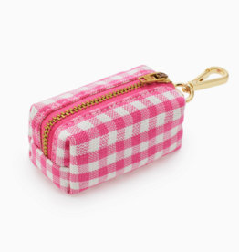 Hot Pink Gingham Waste Bag Dispenser