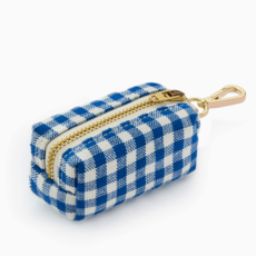 Lake Blue Gingham Waste Bag Holder