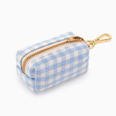 Sky Blue Gingham Waste Bag Holder