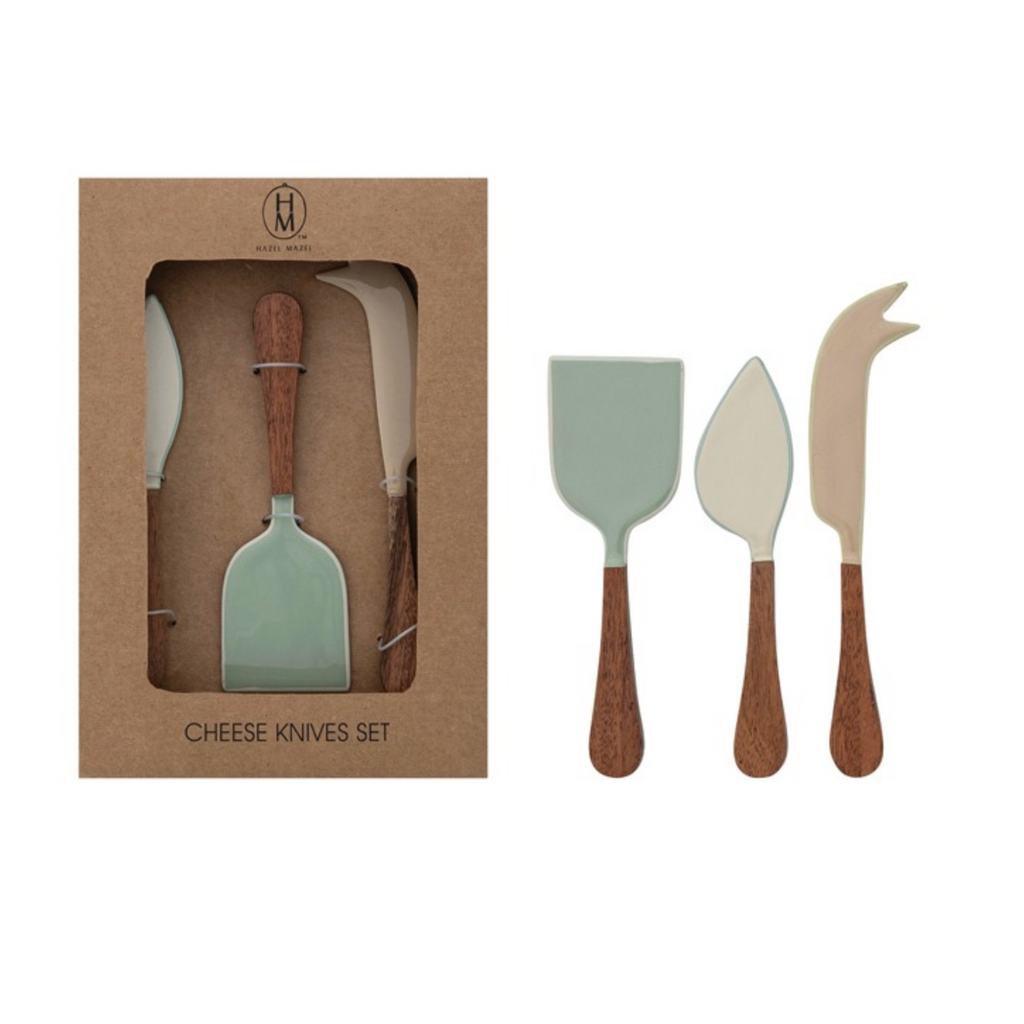 Enameled Stainless Steel Cheese Set of 3