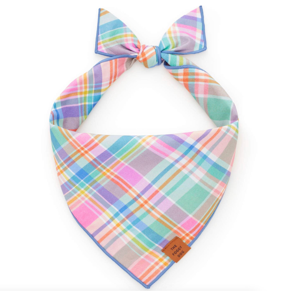 Blooming Plaid Dog Bandana