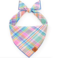 Blooming Plaid Dog Bandana