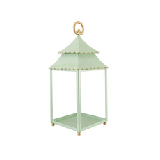 Mint Metal Scalloped Lantern