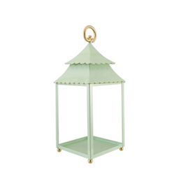 Mint Metal Scalloped Lantern