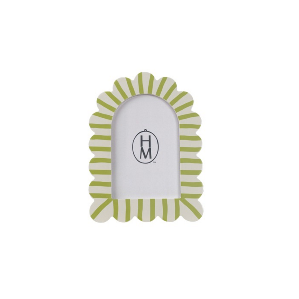 Striped Scalloped Photo Frame