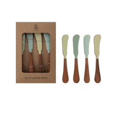 Wood Handle Enameled Stainless Steel