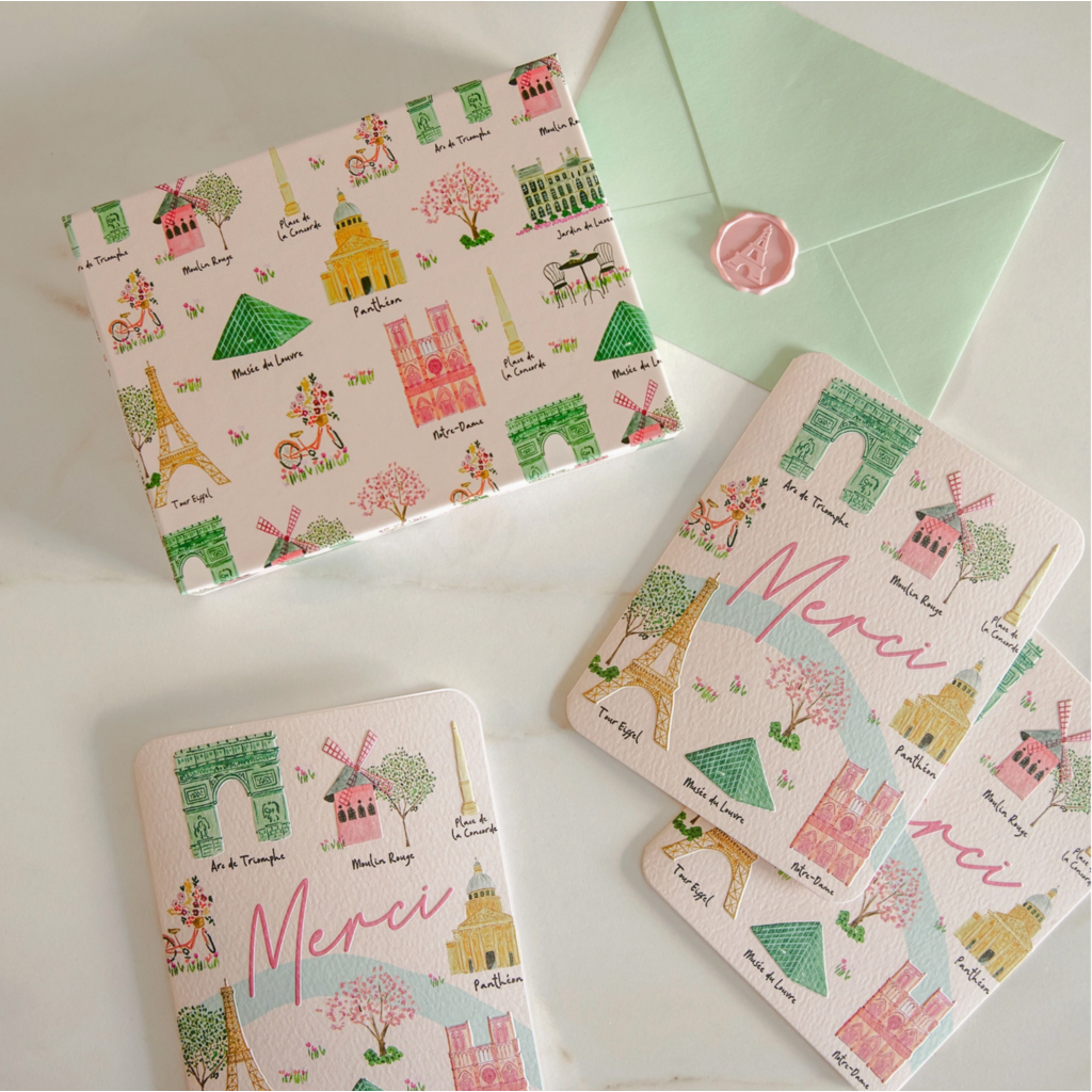 Sights of Paris Studio Note Cards with Matching Wax Seals