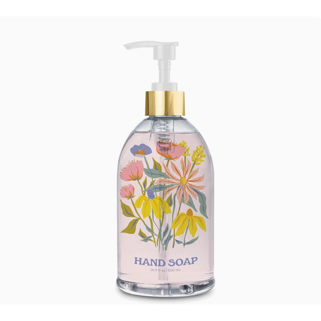 Springtime Blooms Liquid Hand Soap with Decorative Insert