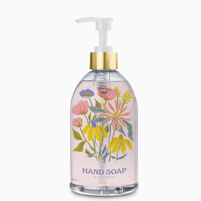 Springtime Blooms Liquid Hand Soap with Decorative Insert