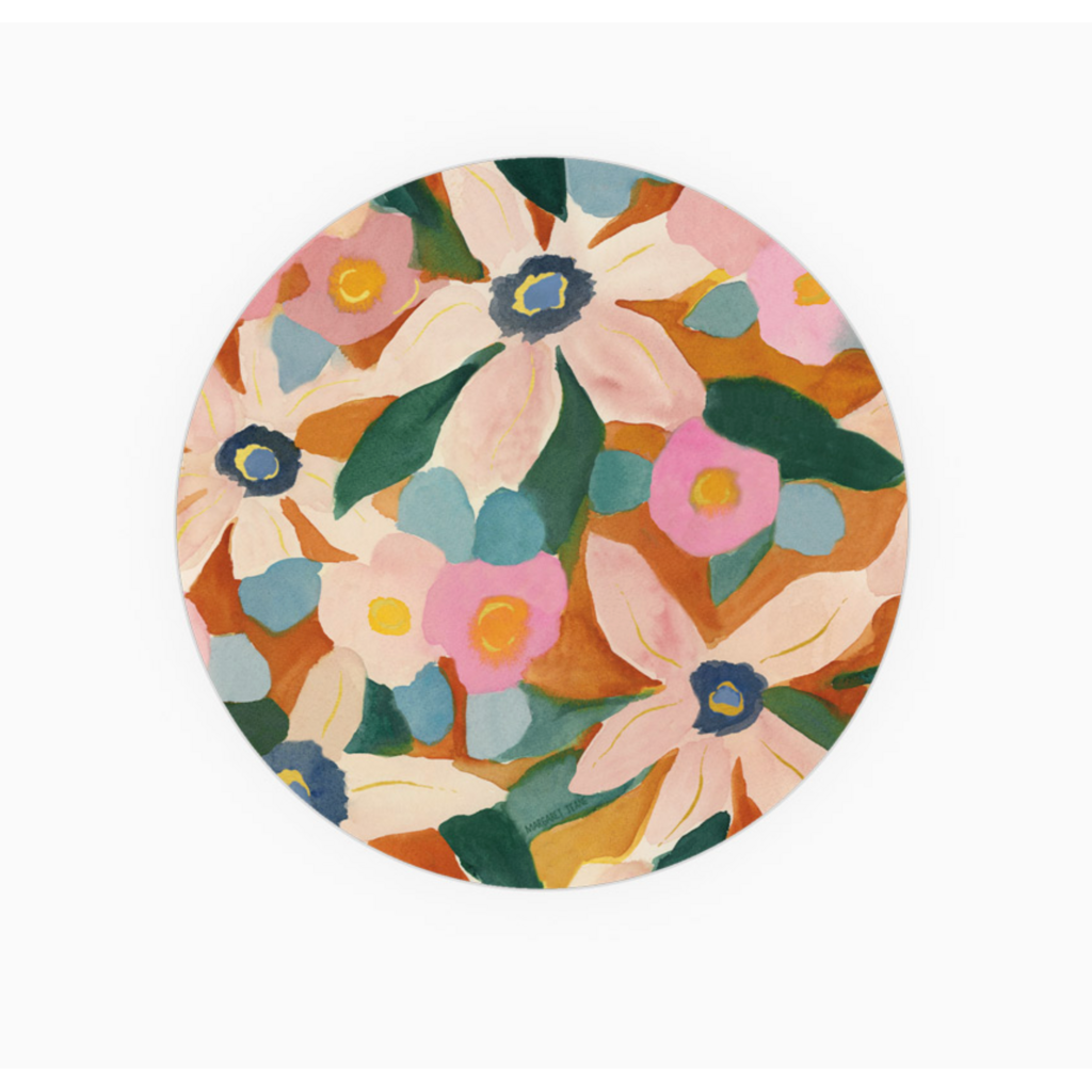 Pinwheel Floral Seedlings Coaster