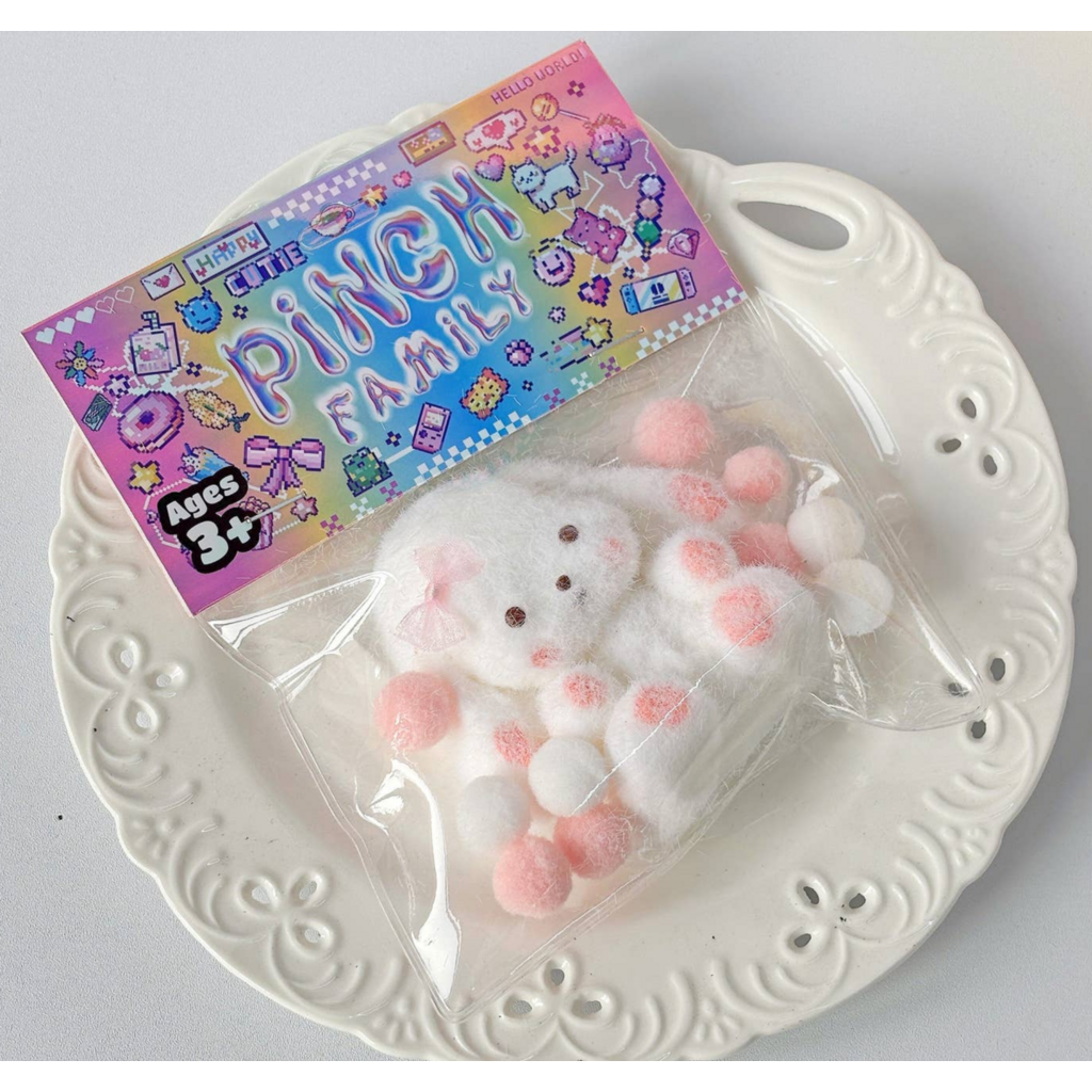 Fuzzy Pink Bunny Super Squishy Fidget Toy