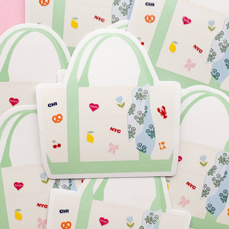 The City Girl Tote Sticker