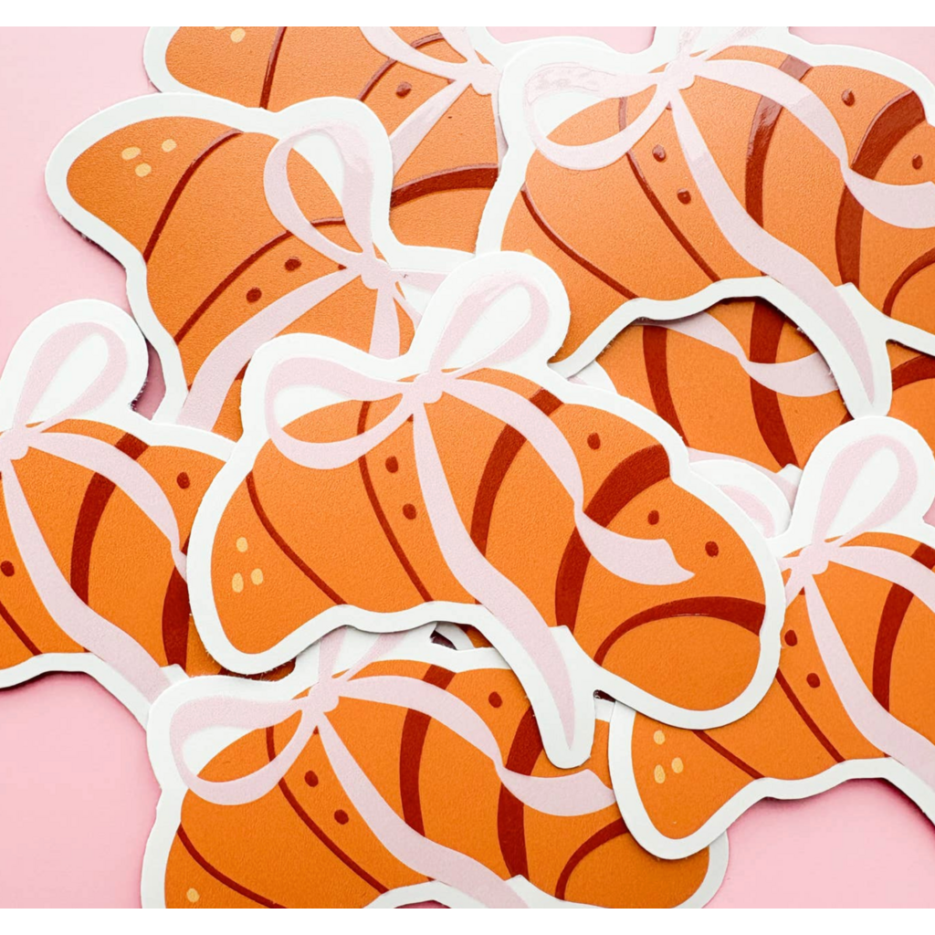Coquette Croissant Sticker