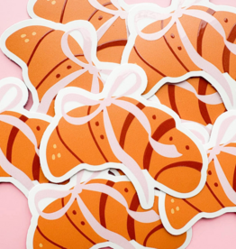 Coquette Croissant Sticker