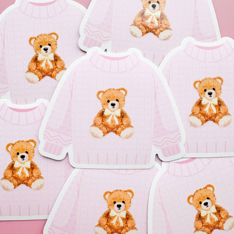 The Preppy Bear Sweater Sticker