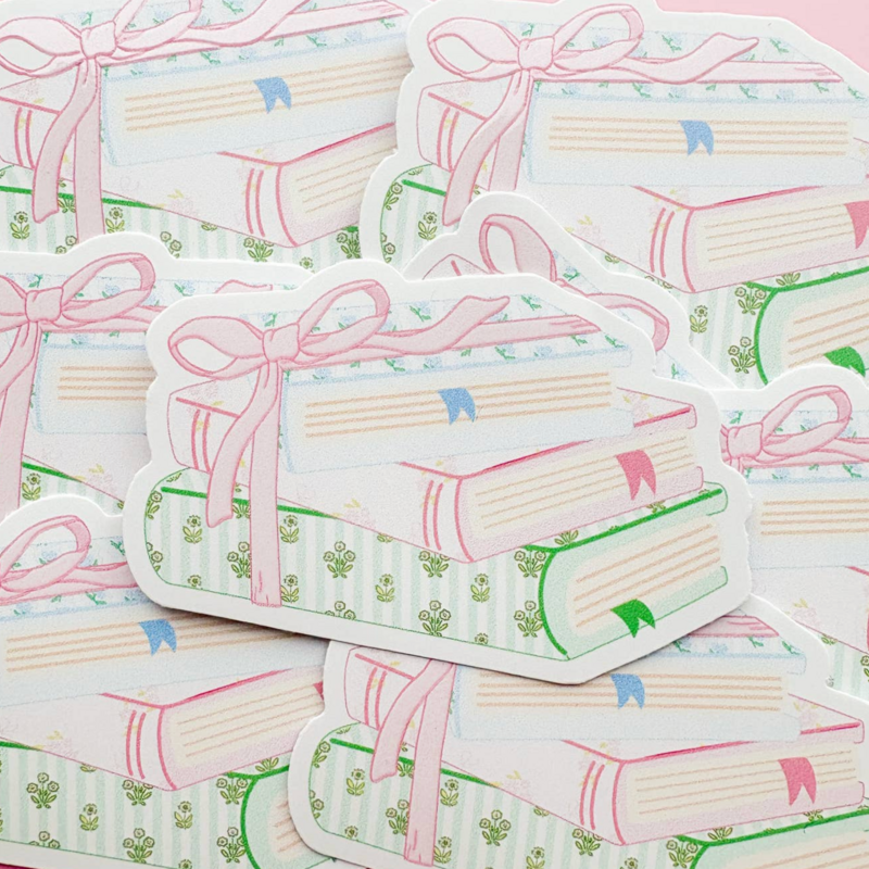 Pretty Little Library Books Sticker