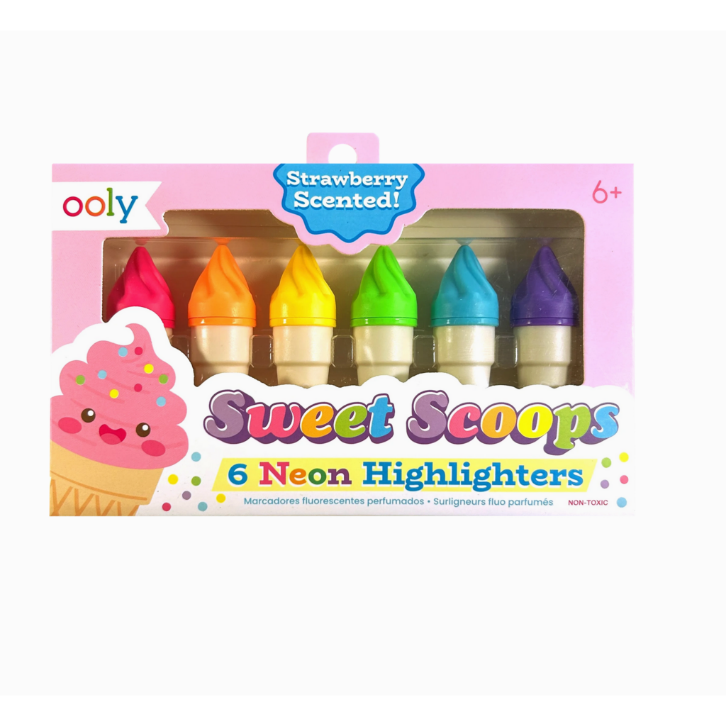 Sweet Scoops Neon Highlighters - Strawberry Scent