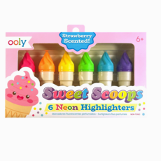 Sweet Scoops Neon Highlighters - Strawberry Scent