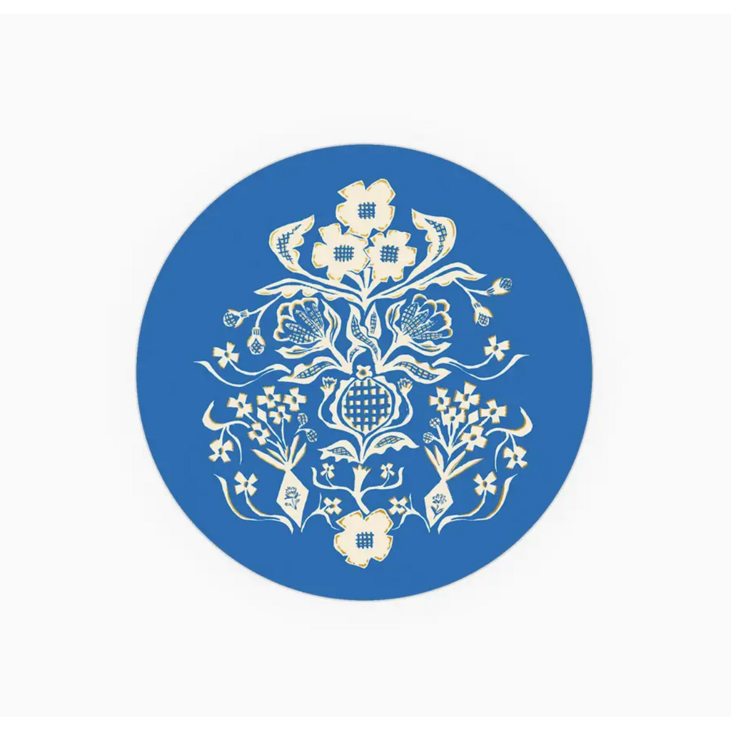 Blue Flower Bouquet Seedlings Coaster