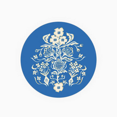 Blue Flower Bouquet Seedlings Coaster