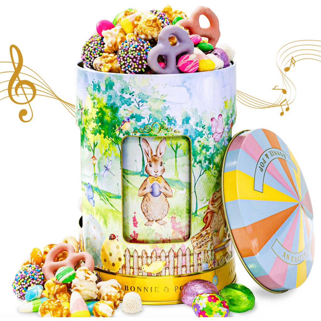 Musical Easter Carousel Gift Tin with Spring Candy Assortment