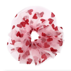 Sweet Hearts Tulle Scrunchie