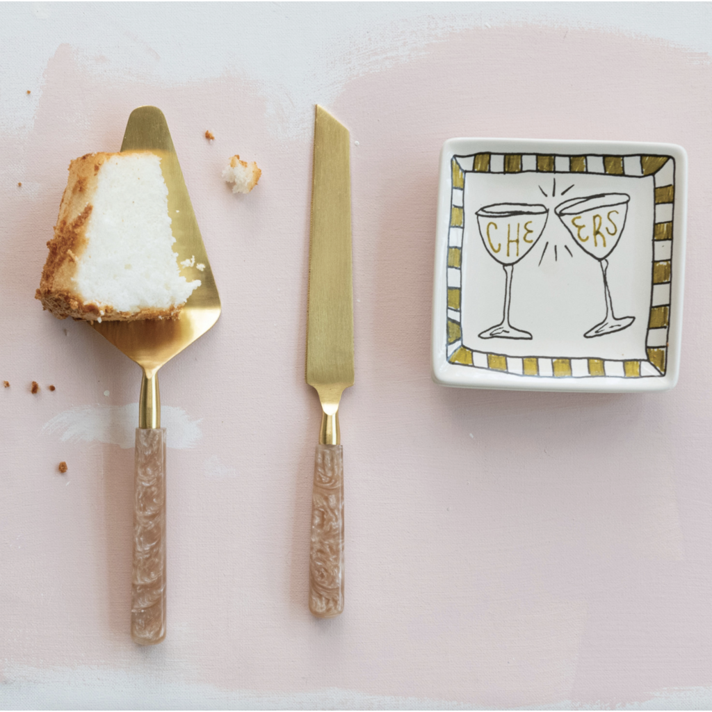 Stainless Steel Cake Servers - Boxed Set of 2