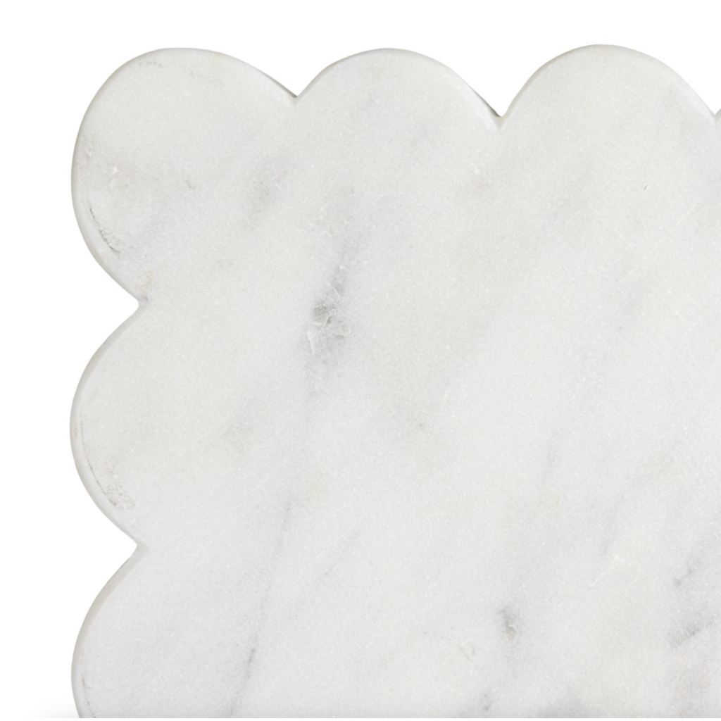 Marble Cheese/Cutting Board w/ Scalloped Edge