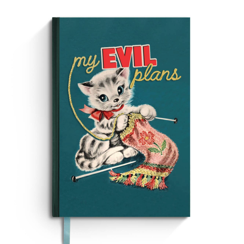 My Evil Plans Funny Cute Vintage Notebook
