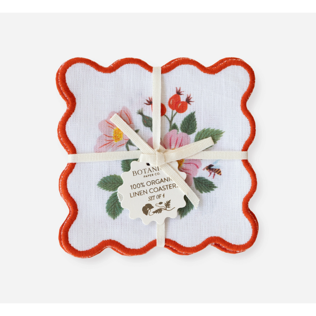 Botanist Linen Coasters - Set of 4