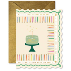 Birthday Cake and Scallops Greeting Card