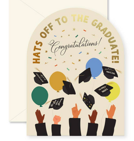 Hats Off Graduation Arch Greeting Card