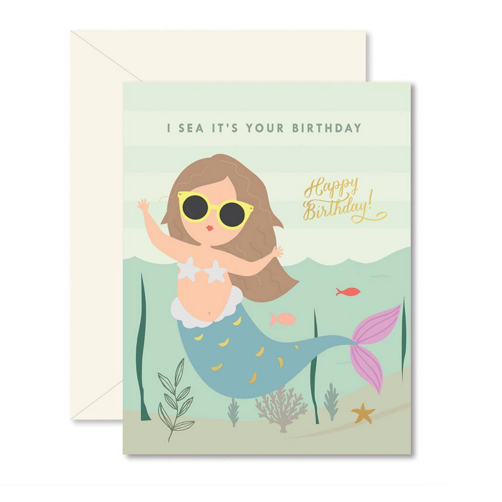 Mermaid Birthday Greeting Card