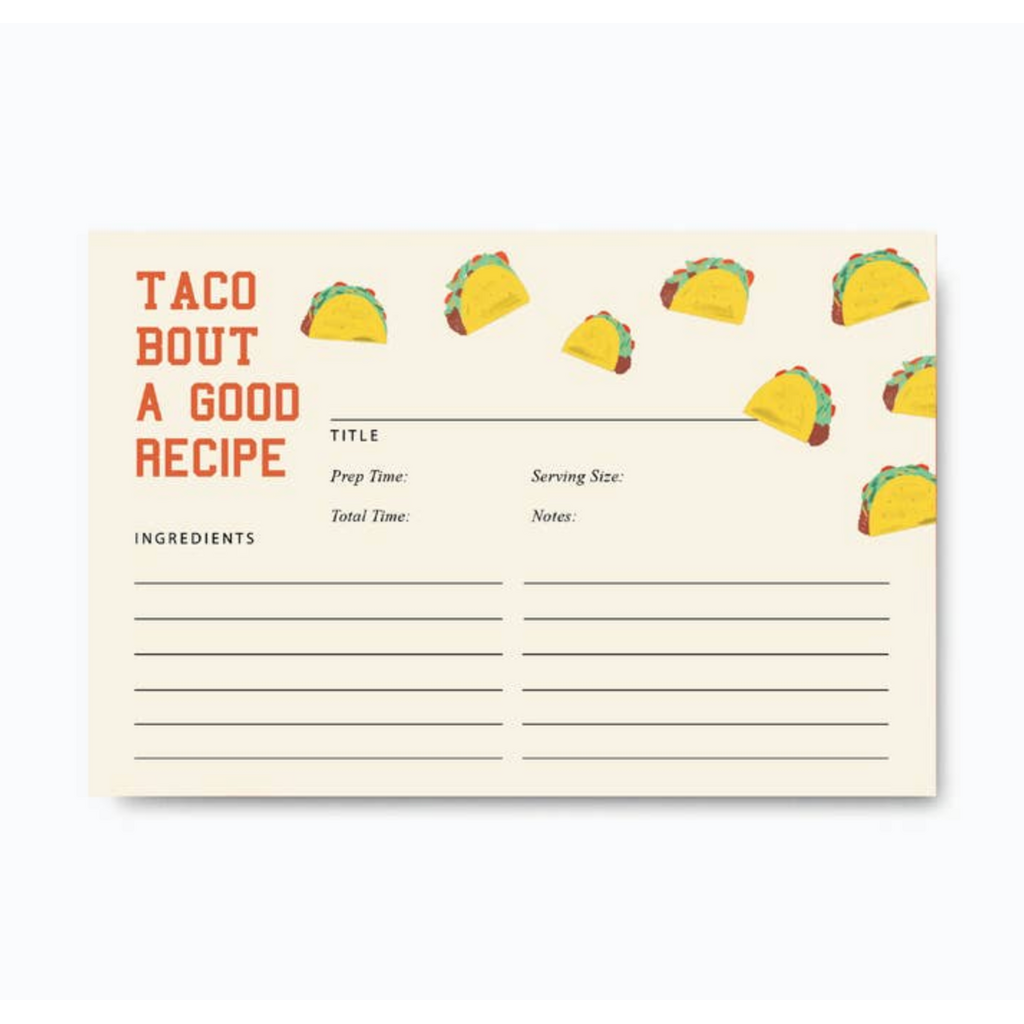 Taco Bout A Good Recipe Cards