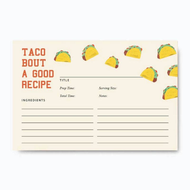 Taco Bout A Good Recipe Cards