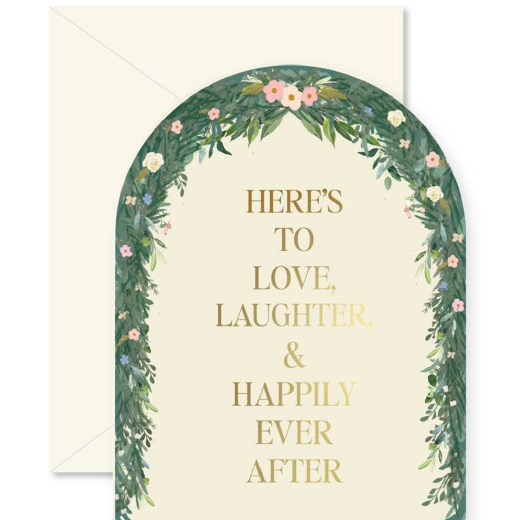 Wedding Floral Arch Die-Cut Greeting Card
