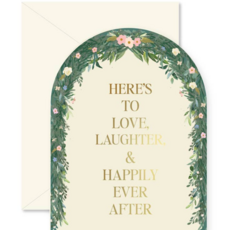Wedding Floral Arch Die-Cut Greeting Card