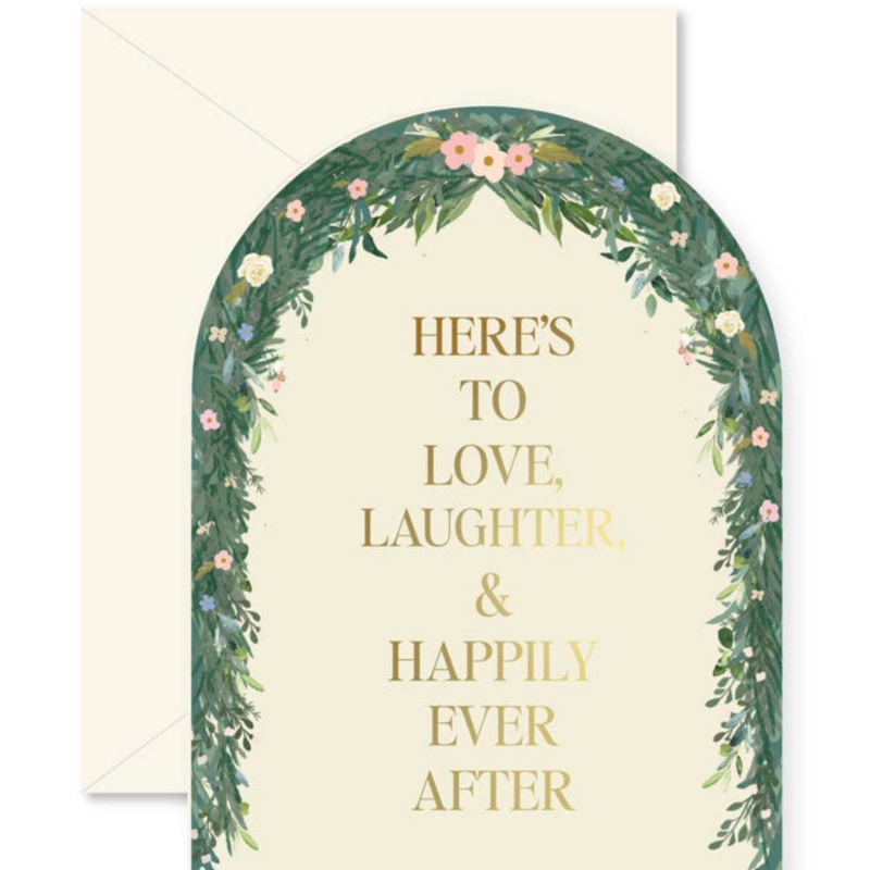 Wedding Floral Arch Die-Cut Greeting Card