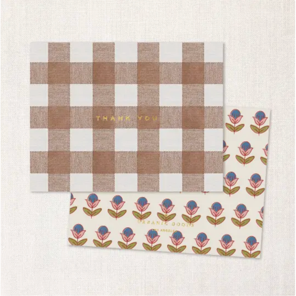 Block Blossom Thank You Card - Set of 6
