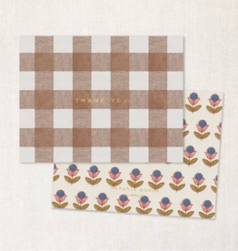 Block Blossom Thank You Card - Set of 6