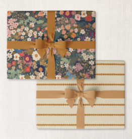 Meadow + Gold Pearls Double-Sided Wrap Sheet