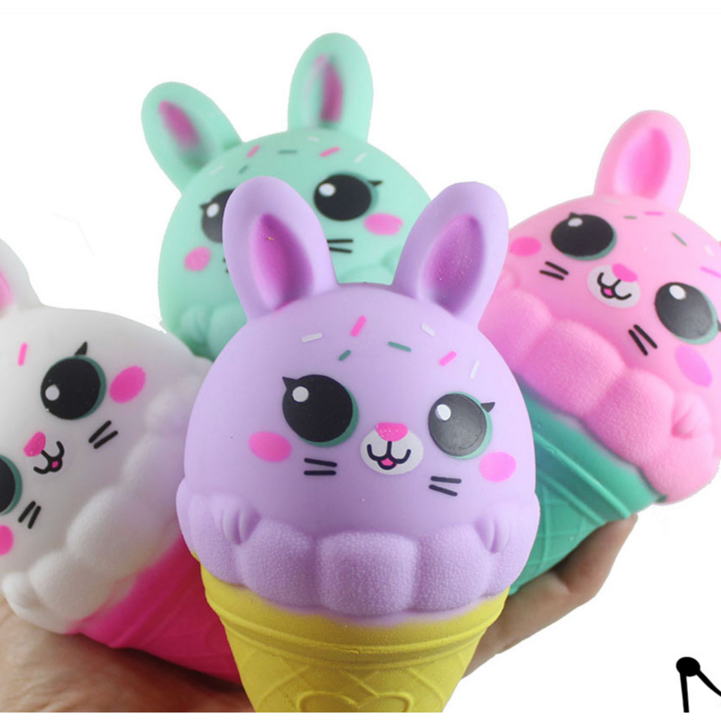 Bunny Ice Cream Cone Creamy Doh Filled Squeeze