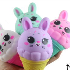 Bunny Ice Cream Cone Creamy Doh Filled Squeeze